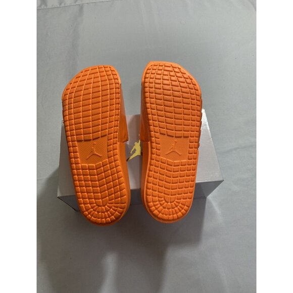 New Womens Size 7 Orange Jordan Nola Slides CZ8027 800 - Picture 8 of 9